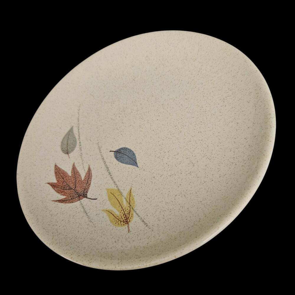 Color Seal Speckled Stoneware Leaf Dessert Plates Set of 4 USA